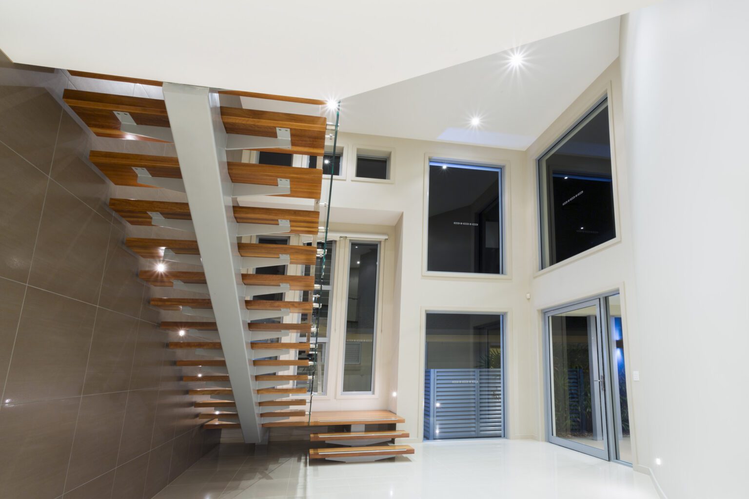 Wood Stairs Open Riser Mono Beam - Toronto Modern Stairs