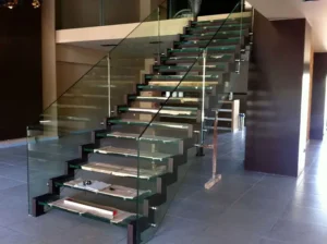 Contemporary Zig Zag Steel Stringer Stairs