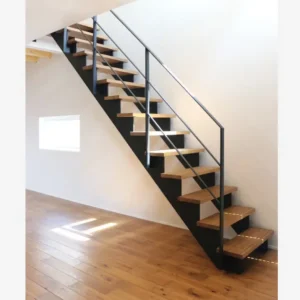 Twin Stringer Stairs with Glass Railings 2