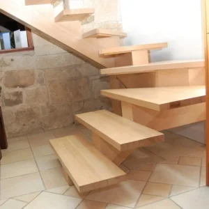 Wood Mono Beam with Wood Stairs